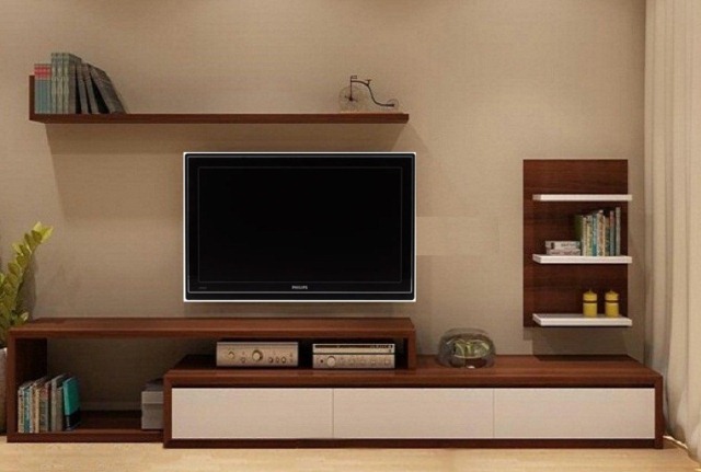 Những mẫu kệ treo tường mau ke TiVi treo tuong dep đẹp và tiện dụng cho  phòng khách của bạn